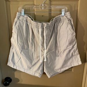 J. Crew Tan Elastic Waist Shorts sz xl cotton